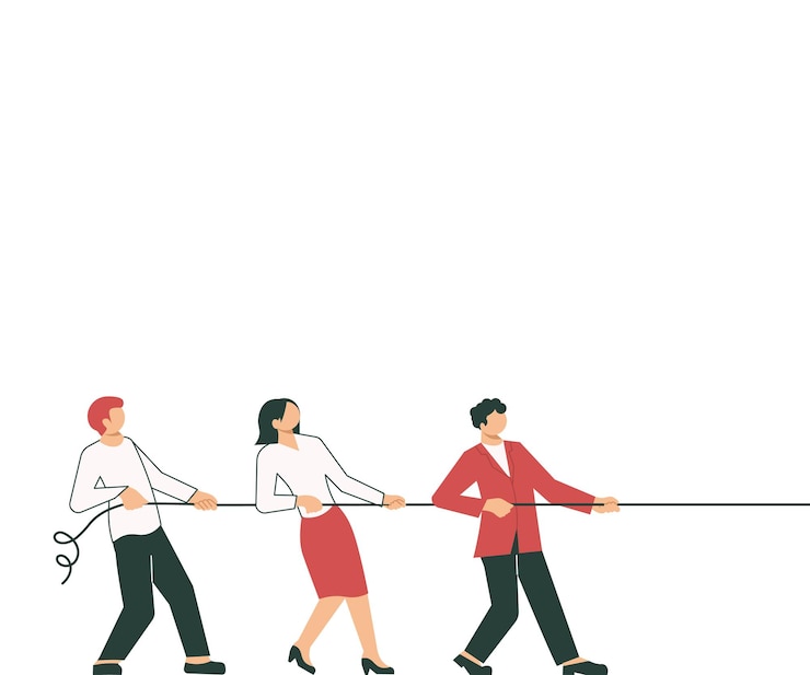 Vector orang-orang berbicara tentang hal-hal penting. rekan kerja mendiskusikan agenda dan informasi baru. objek tunggal tanpa latar belakang. gambar vektor warna cerah