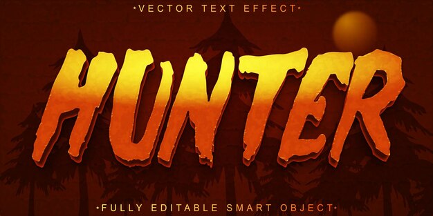 orange hunter vector fully editable smart object text effect