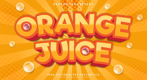Orange Juice editable text effect Template suitable for tropical fruits