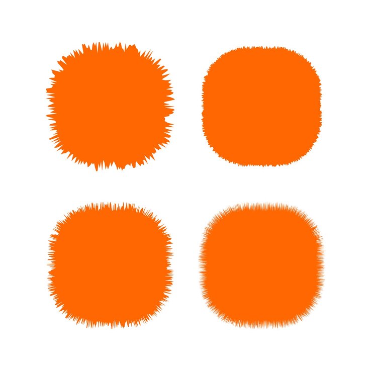 Vector orange roughen vector shape