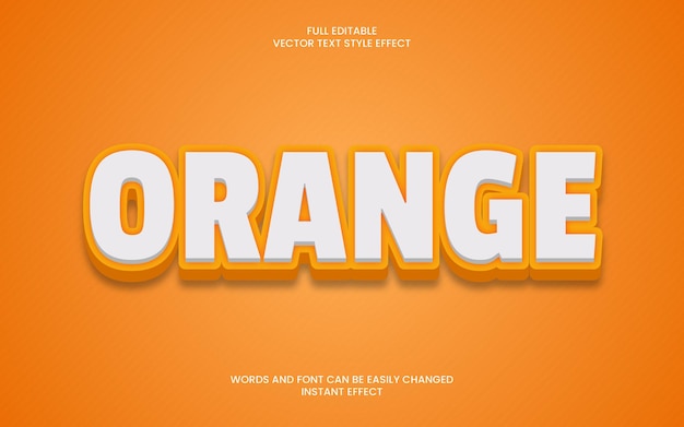 orange text effect