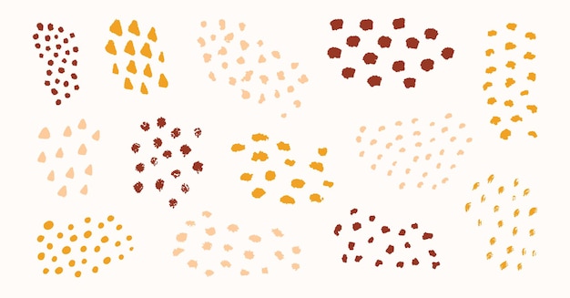 Organic blob dots shape irregular round vector element abstract fluid art