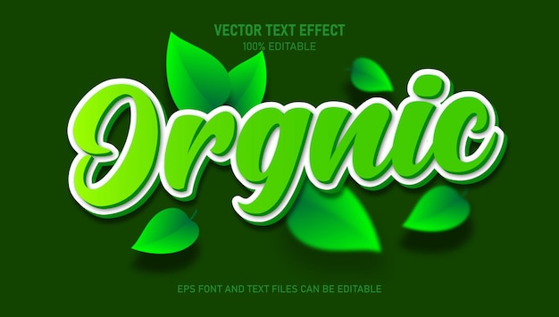 Organic editable text effect