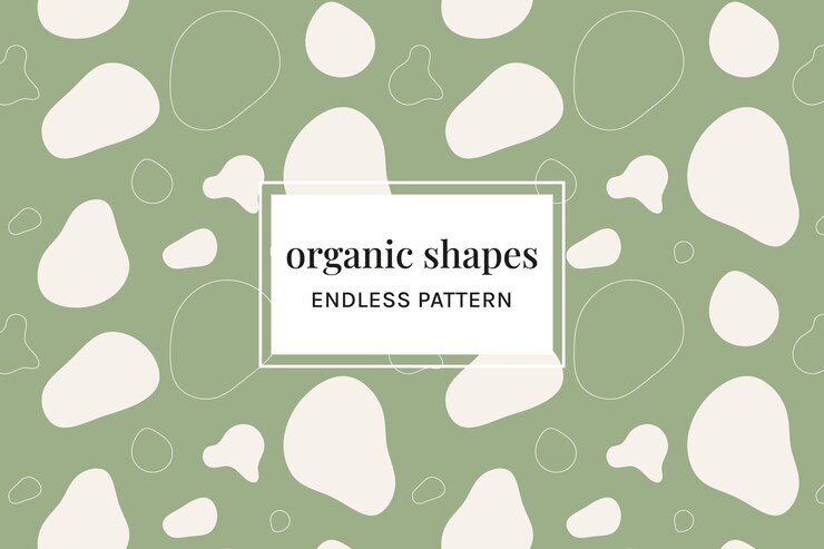 Organic Shapes Endless Pattern Editable Vector