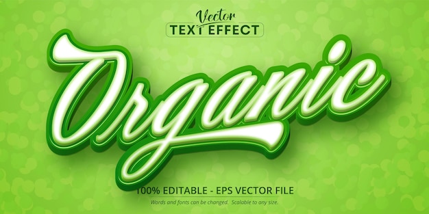 Organic text, cartoon style editable text effect
