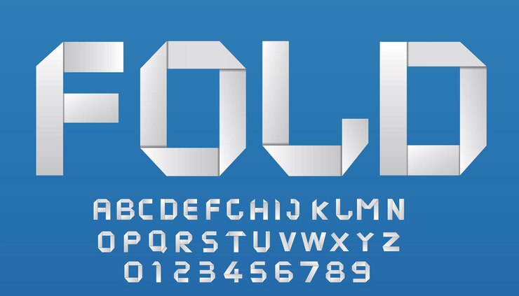 Origami paper Alphabet