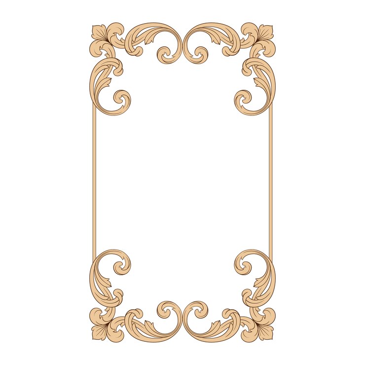 Ornamen barok klasik. Elemen desain dekoratif filigree.