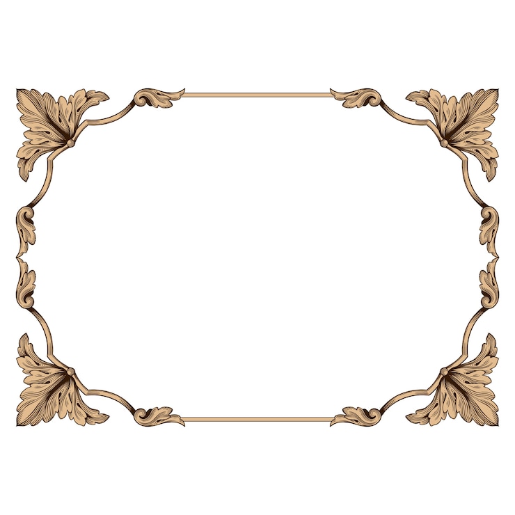 Vector ornamen barok klasik. elemen desain dekoratif filigree.