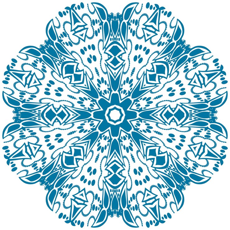 Ornamen lingkaran floral