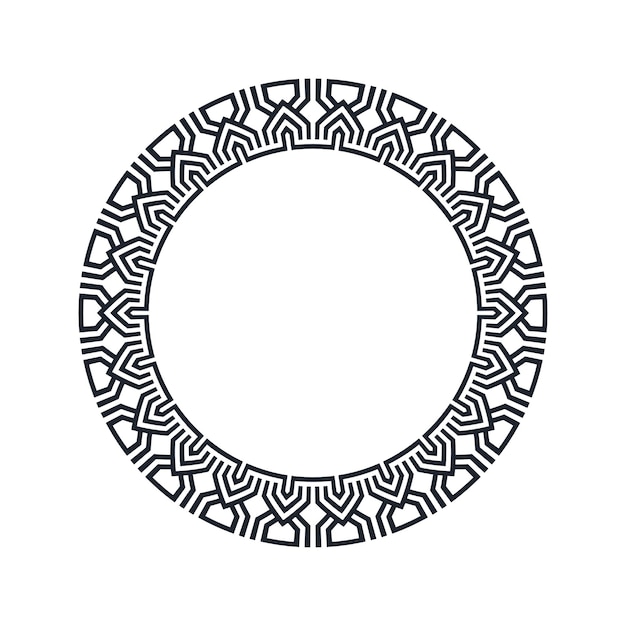 Ornamental pattern design circle frame Ornamental Circular Knot Pattern Border pattern design