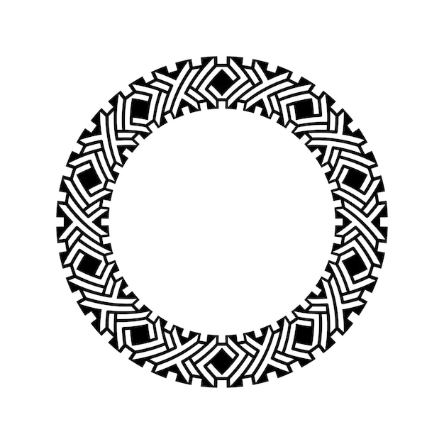 Ornamental pattern design circle frame Ornamental Circular Knot Pattern Border pattern design