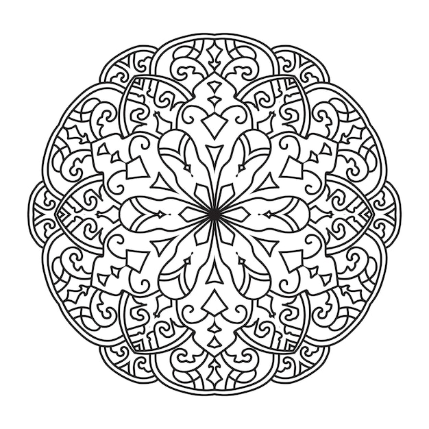 Outline Mandala for coloring book coloring pages Decorative monochrome ethnic