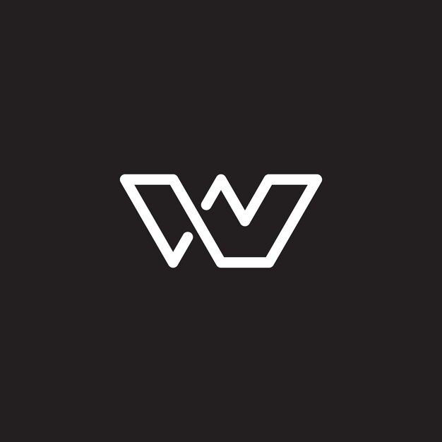 Outstanding minimal trendy awesome artistic W WW initial based Alphabet icon logo.
