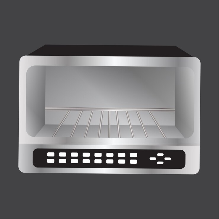 Vector oven toaster griller vector illustration isolated on grey background griller vector