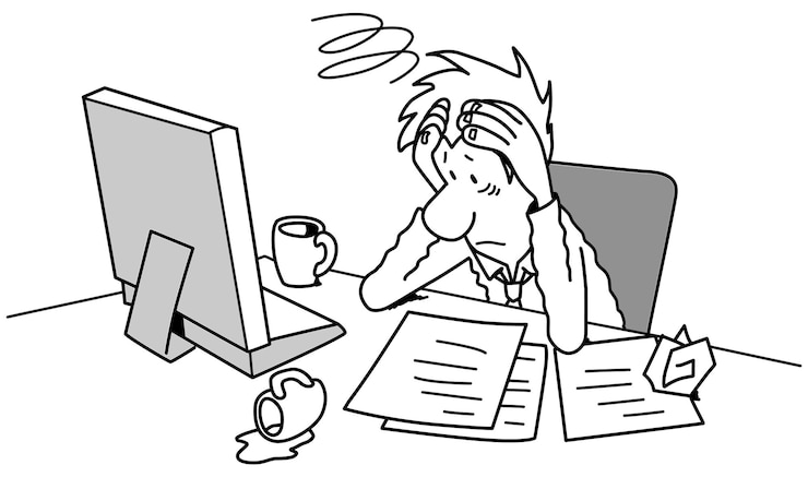 Vector overwhelmed at work