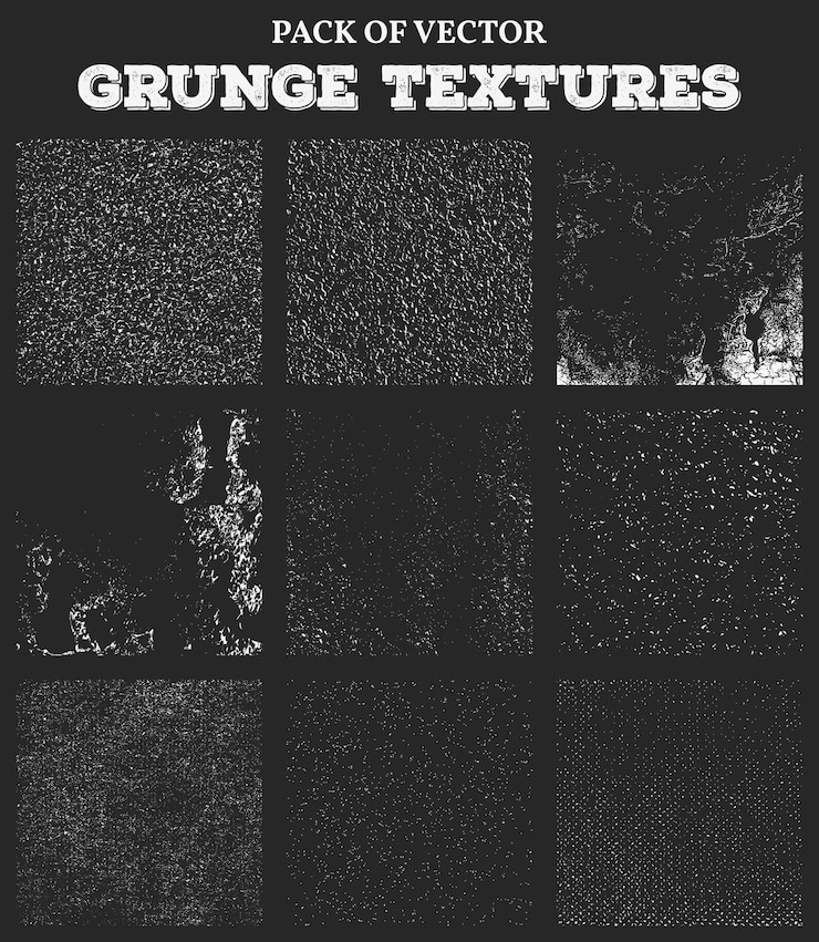 Vector pack of vector grungy texture backgrounds
