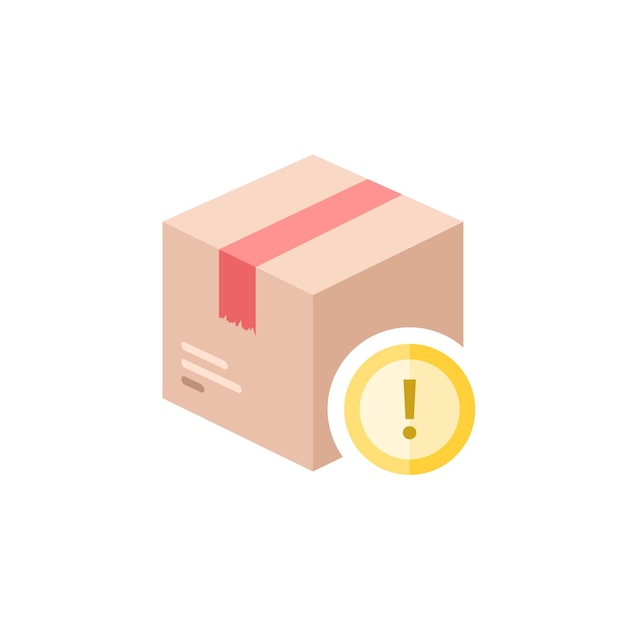 packaging box icon flat design