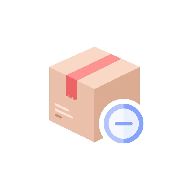 packaging box icon flat design