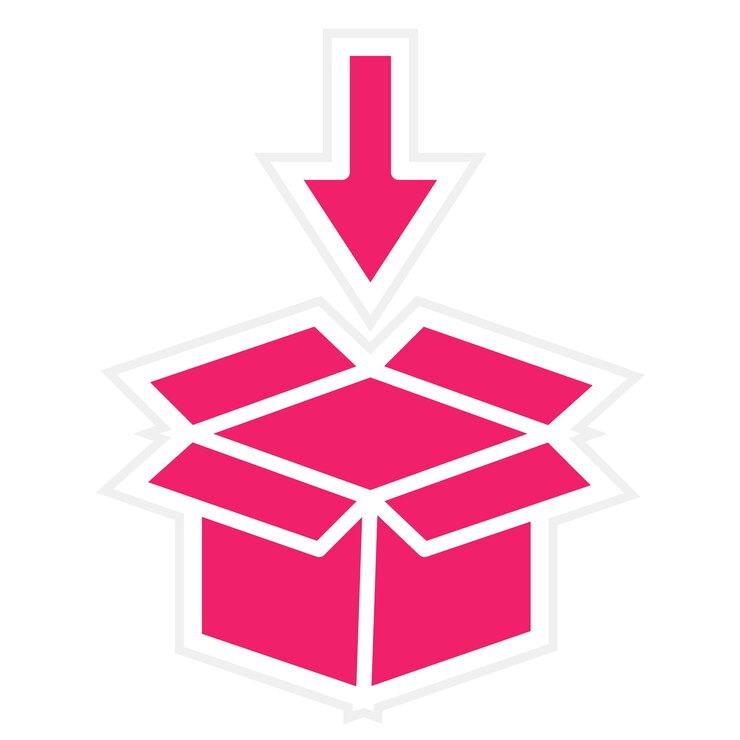 Vector packaging icon style