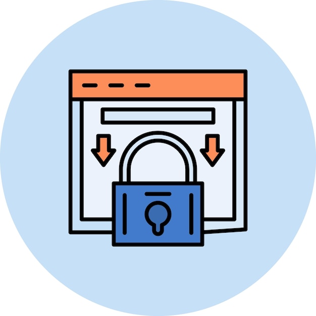padlock flat illustration