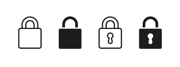 Padlock icon Security and protection vector illustration Privacy and safety symbol