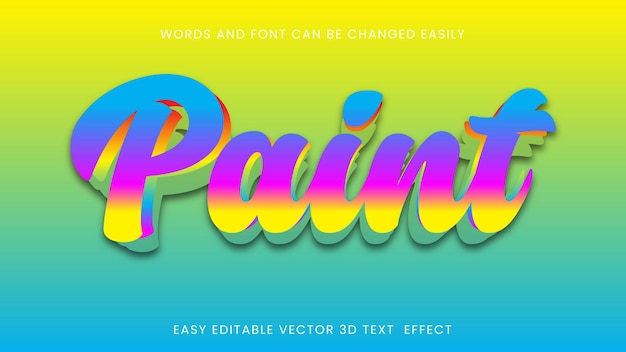 Paint editable text style