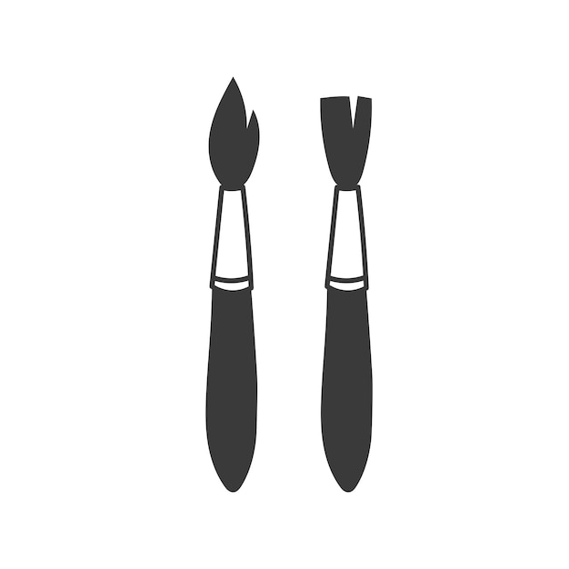 paintbrush type doodle line icon vector illustration