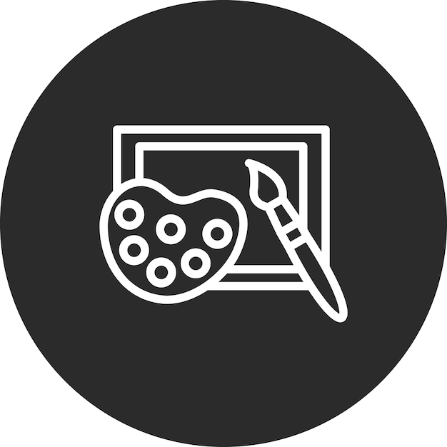 Painting vector icon illustration of Learning iconset