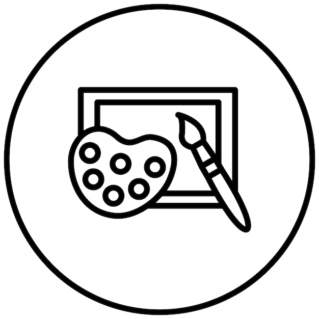 Painting vector icon illustration of Learning iconset