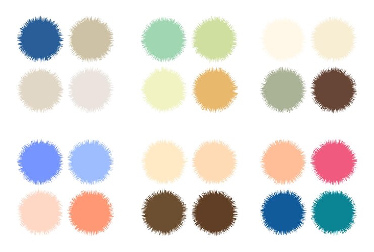 Vector palet warna abstrak contoh warna