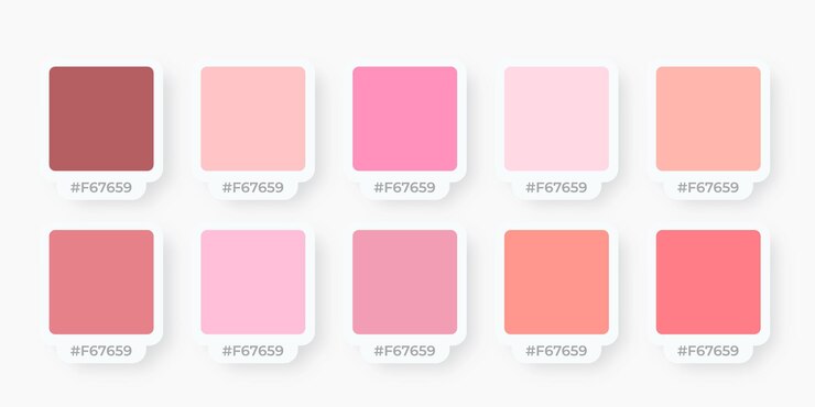 Palet warna trendi Palet warna nyaman Minimalisme pastel Contoh corak modern dengan heks