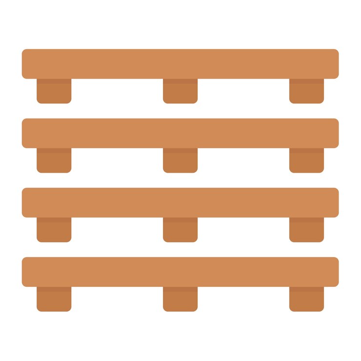 Vector pallet icon vector image can be used for warehouse