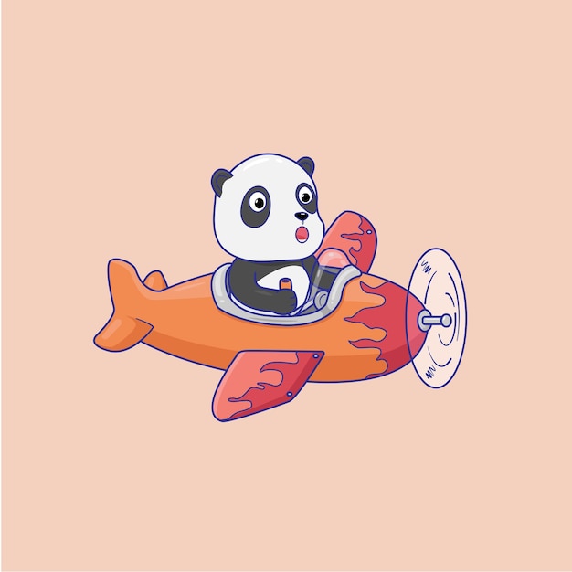Panda pilot flies plane