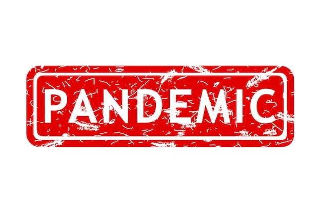 pandemic simple vector rust dirty red simple rectangle vector rubber stamp effect