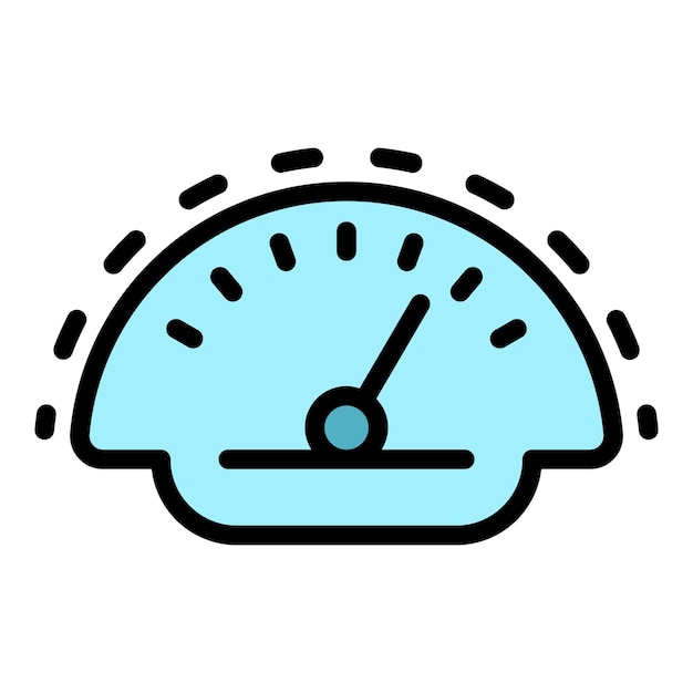 panel car dashboard icon outline panel car dashboard vector icon color flat isolated