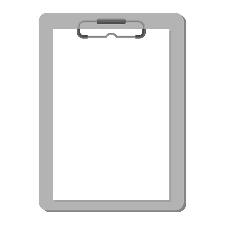 Vector papan klip dan kertas kosong