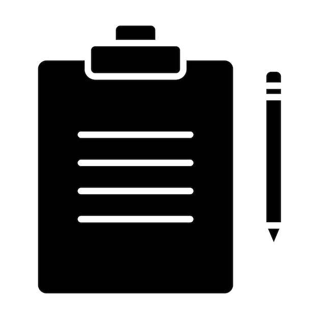 Paper Glyph Solid Black Illustration