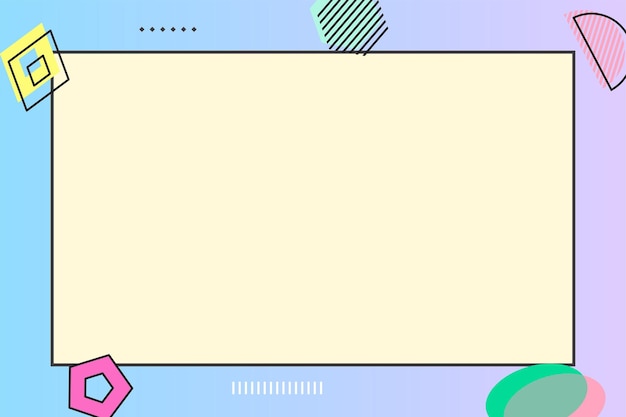 paper note with memphis element and gradient background