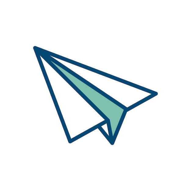 paper plane icon vector design template in white background