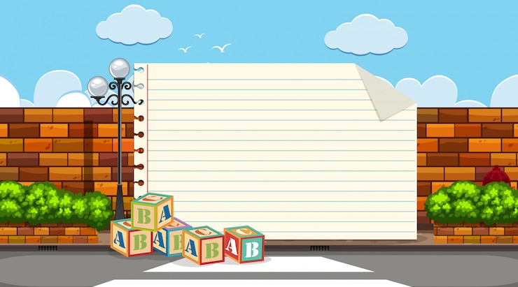 Vector paper template with brickwall 
