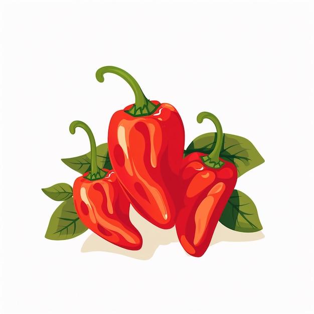 paprika pepper food vector isolated hot vegetable red cooking ingredient spicy chili whi
