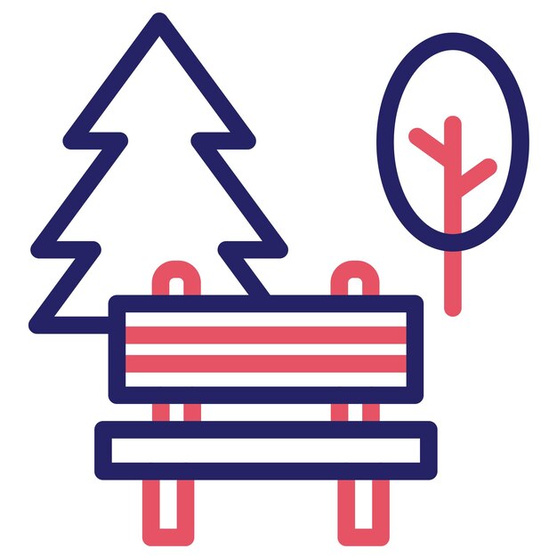 park landscape vector icon illustration of landscapes iconset