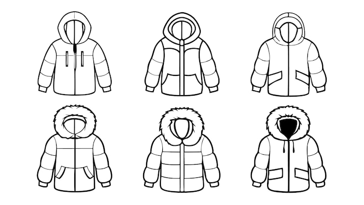 Vector parka garment fashion jacket vector illustration