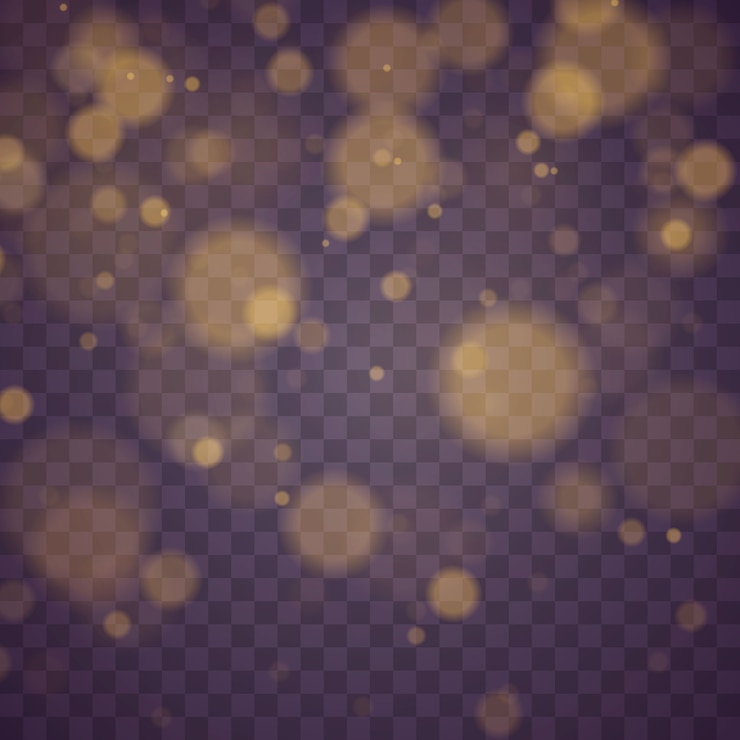 Vector partikel debu magis berkilauan dengan efek bokeh.
