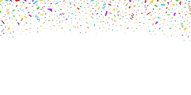 Party celebration colorful confetti ribbon background vector illustration