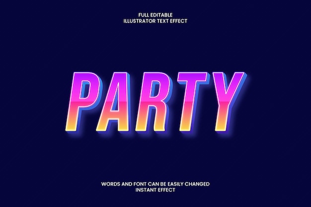 Party Text Effect