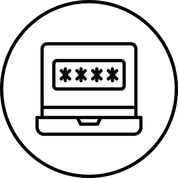 password icon vector image can be used for biometrics