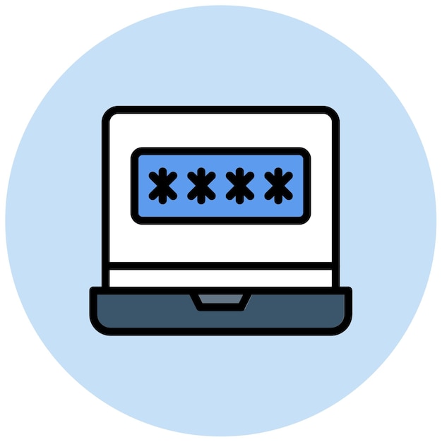 password icon vector image can be used for biometrics