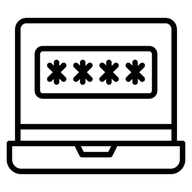 password icon vector image can be used for biometrics