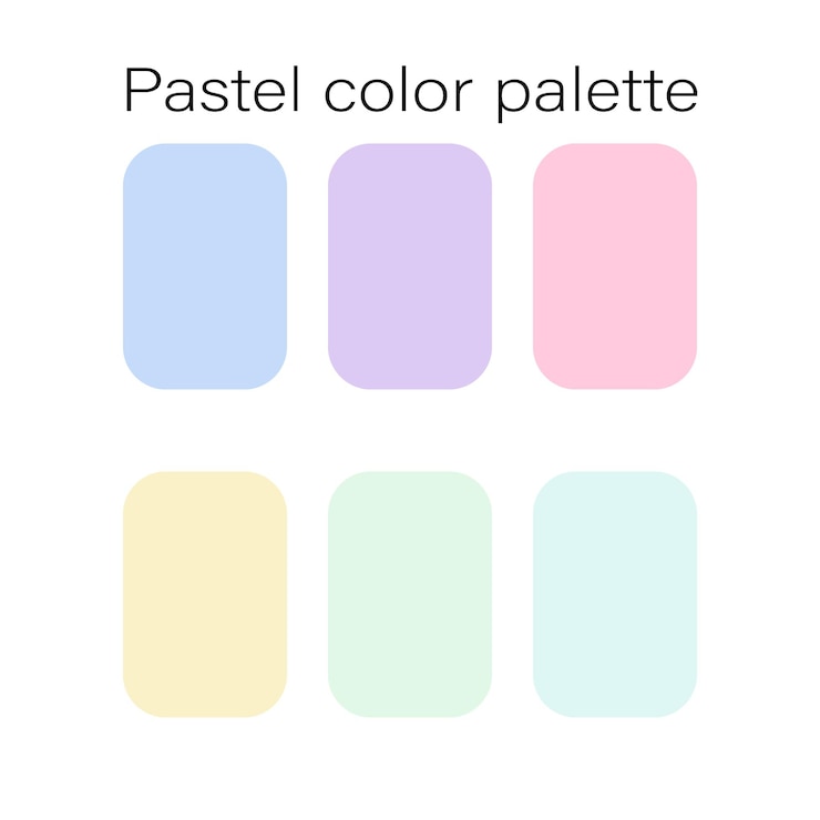 Vector pastel color palette swatch guide decoration scheme vector